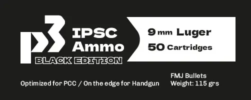 [M0002] P3 Black Edition 9mm Luger 115gr 1.000 Stück