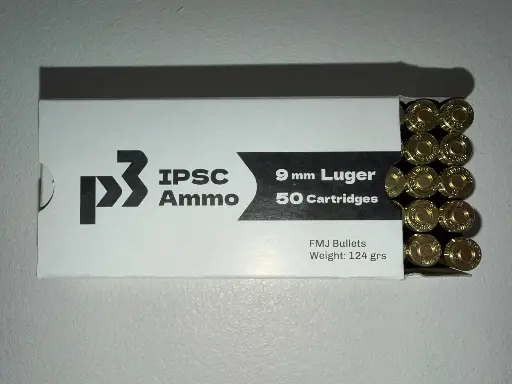 [M0001] P3 Competition Ammo 9mm Luger 124gr 1.000 Stück